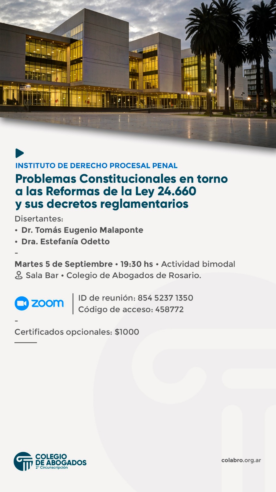 PROBLEMAS CONSTITUCIONALES EN TORNO A LAS REFORMAS DE LA LEY 24.660 Y SUS DECRETOS REGLAMENTARIOS - 05/09/2023